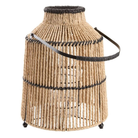 Farol Maalthe Ø27Xh35 Cm Natural/Negro