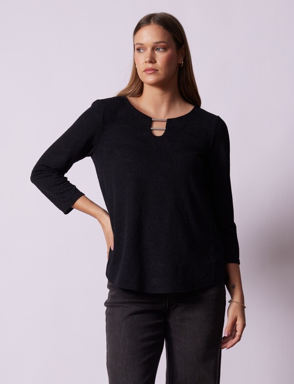 Blusa Labrada NEGRO