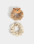 Gomitas Infantiles Animalito Set De Scrunchies Infantiles - Combinacion Bicolor