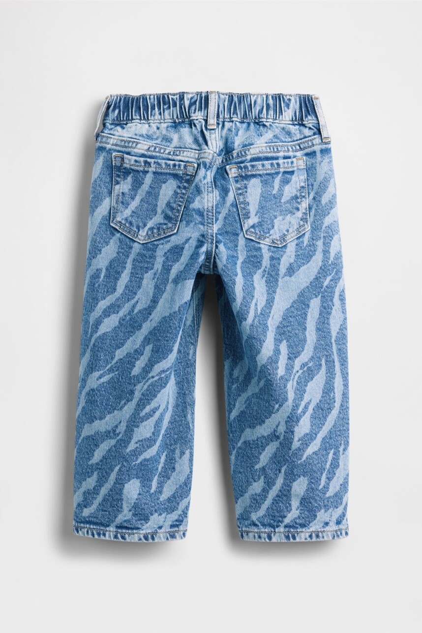 Jean Baggy Toddler Niña Zebra Print