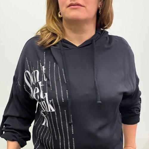 Buzo Italiano "Dont Let Think It" Negro