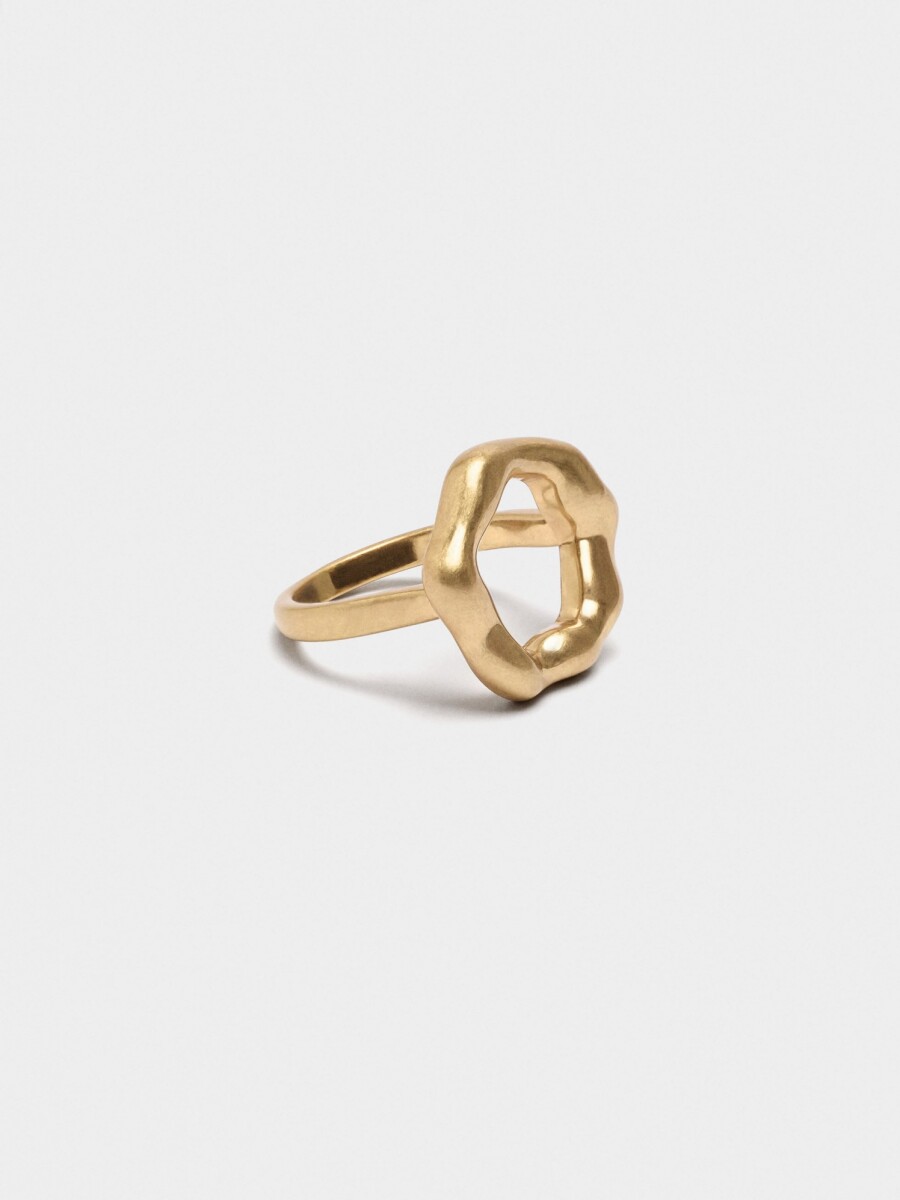Anillo De Aro Irregular dorado