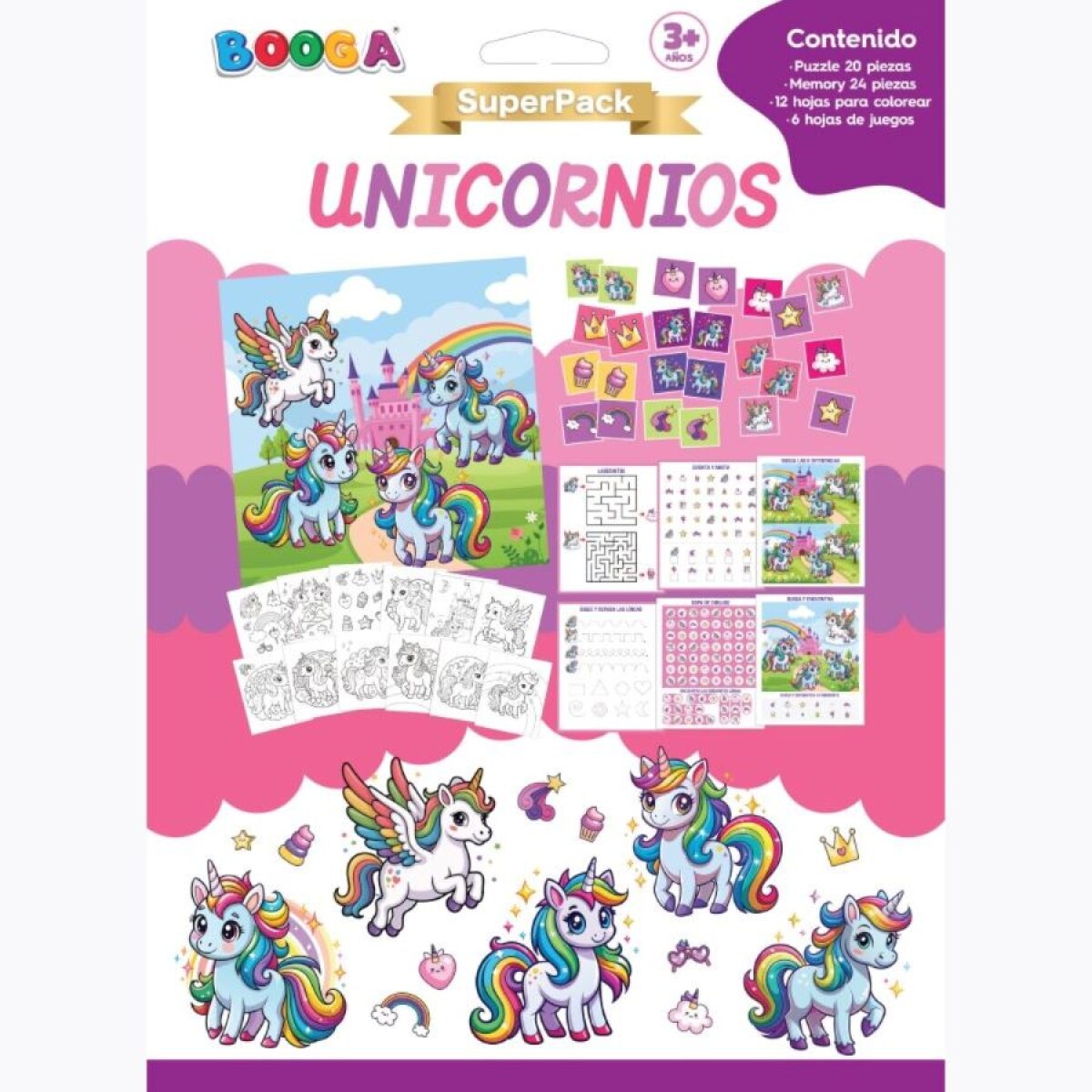 Superpack Para Leer Y Colorear Unicornios Con Juegos Ub 