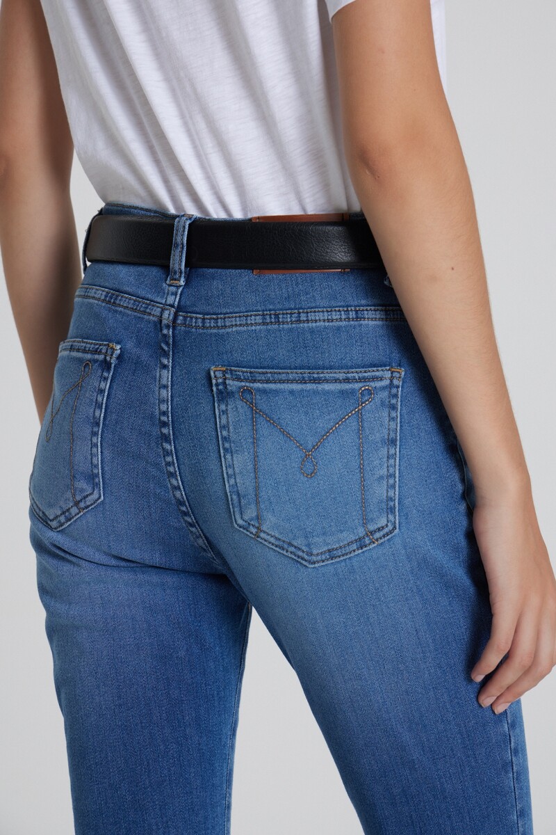 FLARE CROP ALCIONE A Azul