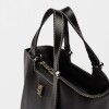 Cartera de mano Tess en cuero vaquita Negro