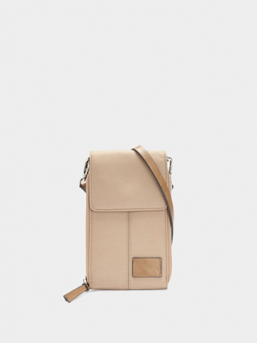 Bolso Para Móvil Efecto Nylon - taupe 