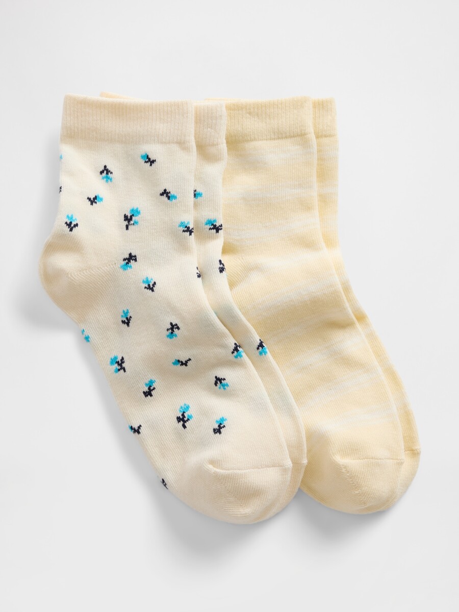 Medias Pack X2 Mujer - Floral Mix Print 