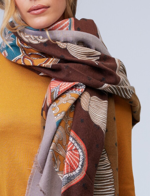 Pashmina Print MARRON/MULTI
