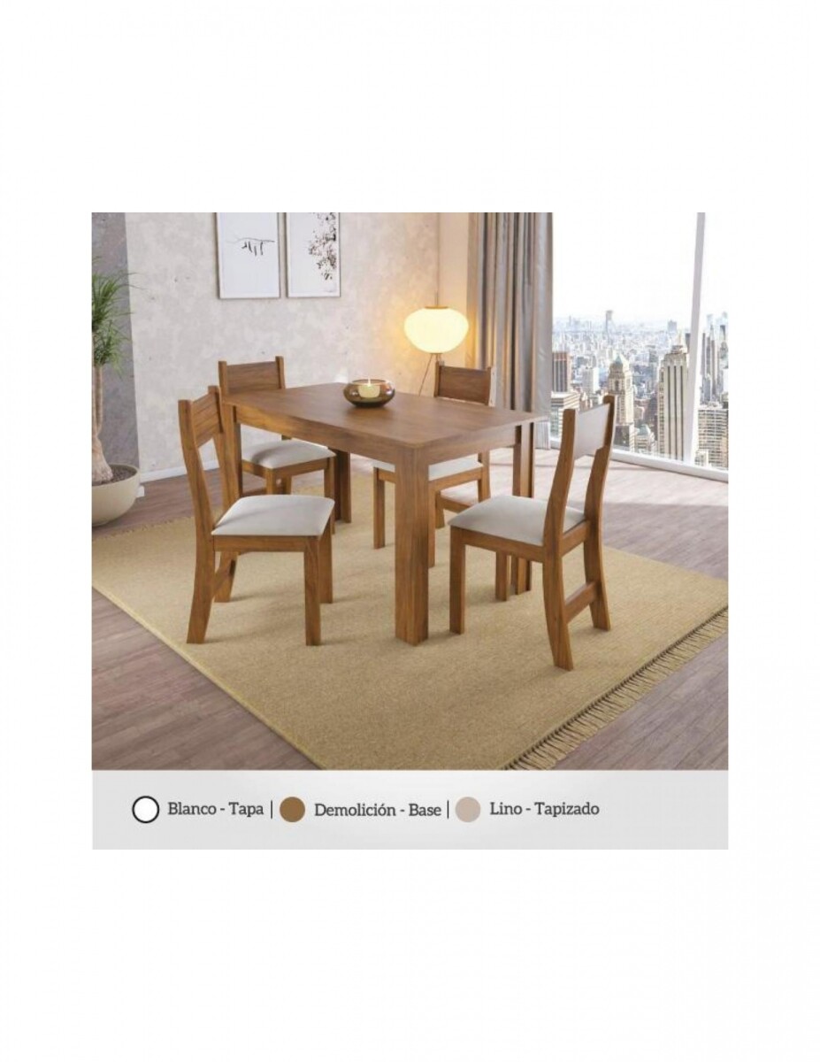Juego De Comedor 4 Sillas Brisa 