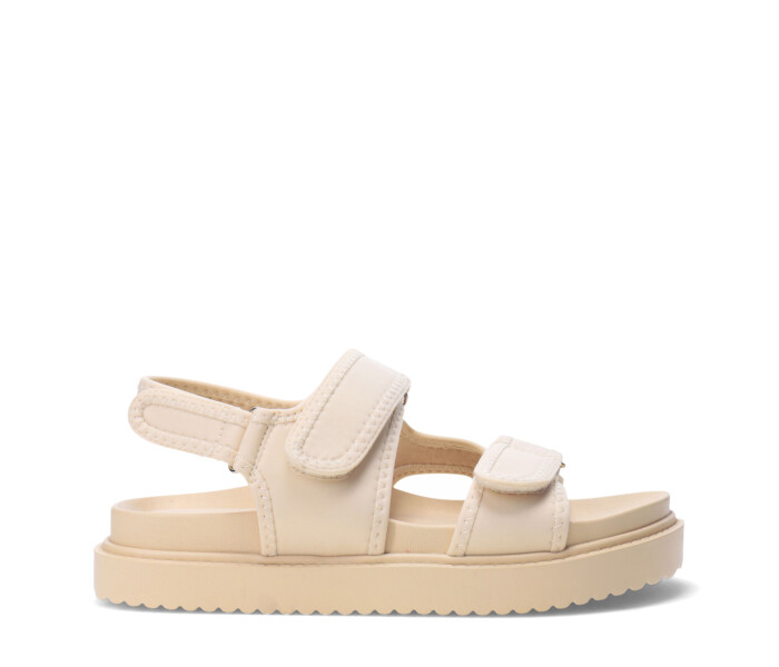 Sandalia LEYA con doble velcro Beige