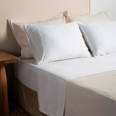 JUEGO DE SABANAS 2 PLAZAS BAMBU BLANCO BAMBÚ