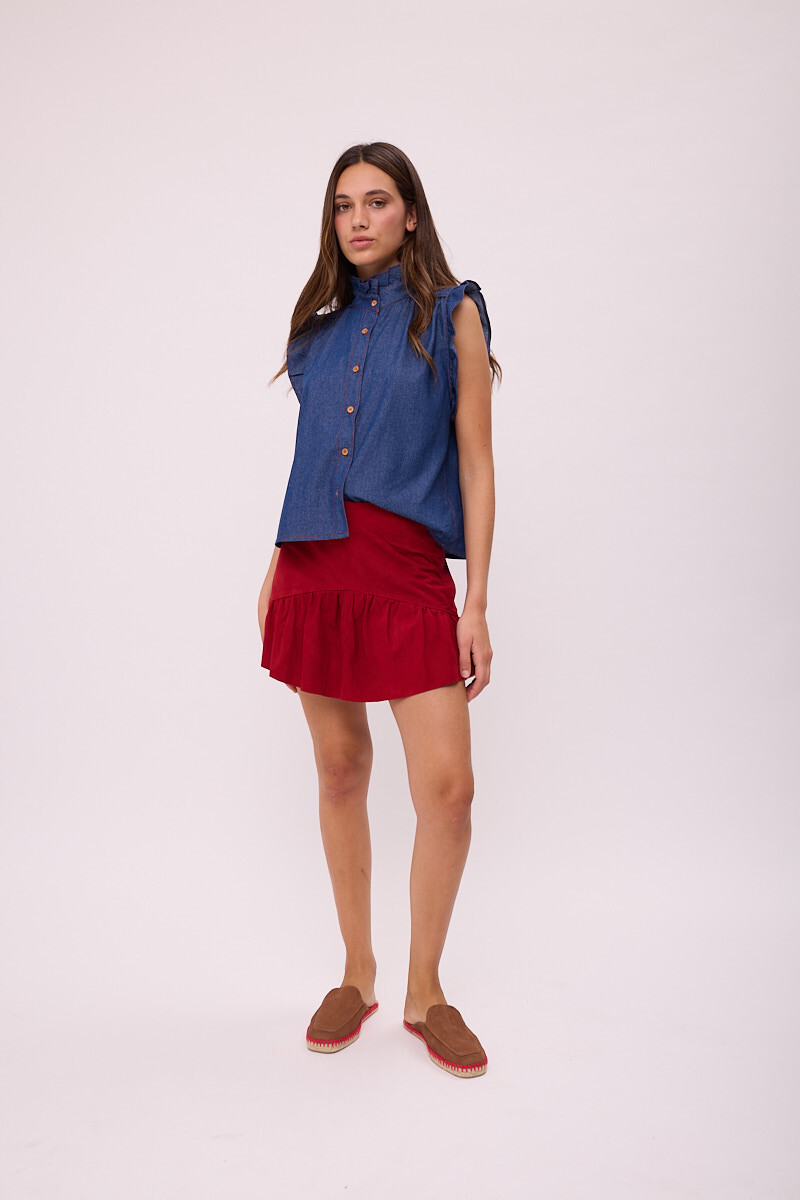 FALDA ULA COURO Rojo