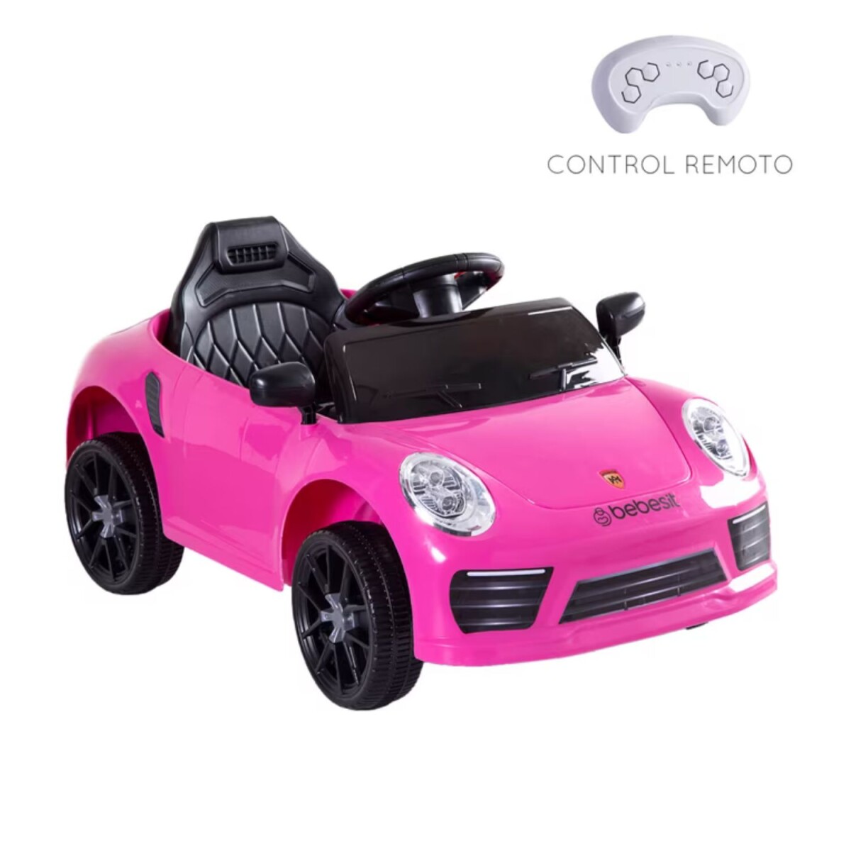 Auto a batería tipo Porsche Bebesit- ROSA 
