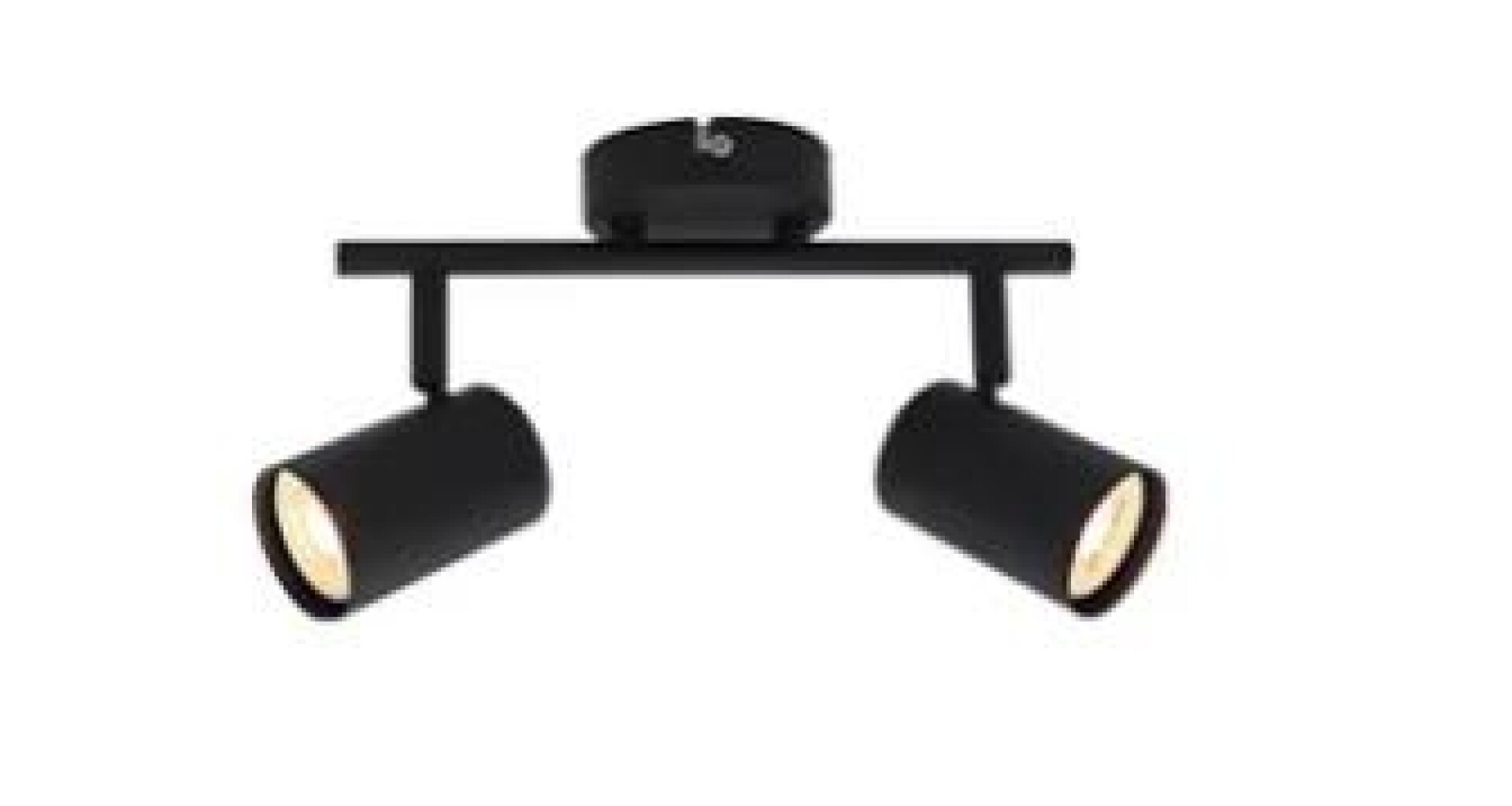 Spot 2 Luces Orientable Para Adosar En Techo / Pared - Negro 