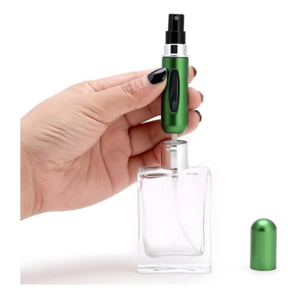 Frasco Mini Botella Recargable De Perfume Portátil X 5 Variante Color Verde