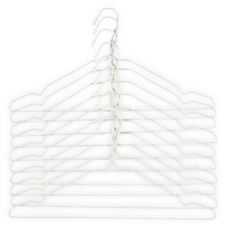 Perchas TONNI L43cm 10 unidades blanco Blanco