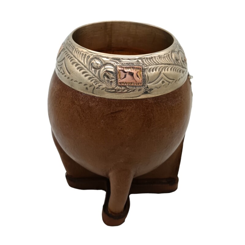 MATE TORPEDO PLATA Y ORO 14 Marrónuniforme