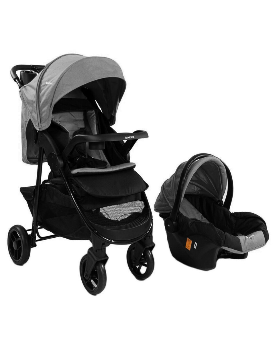 Coche de bebé + silla para auto Bebesit Travel System Sienna - Gris 