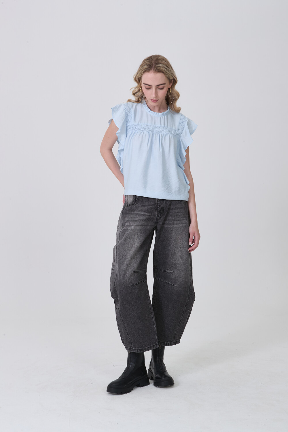 Blusa Tursi Celeste Claro