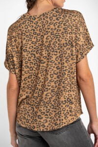 Remera Print Marrón