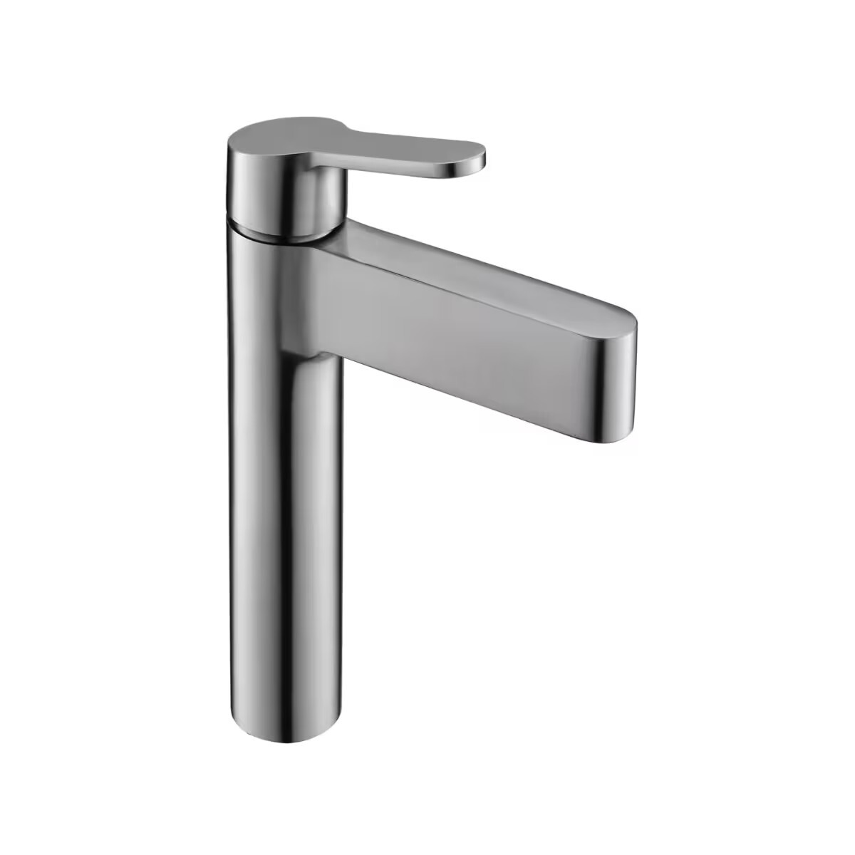 Grifería De Lavatorio Monocomando Alto De Mesada Attic Gris Satinado 