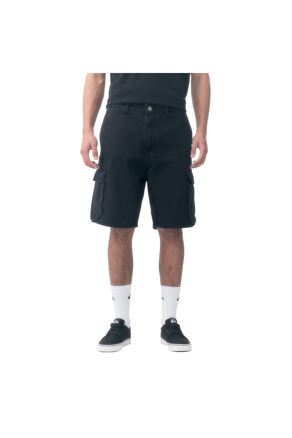 Quiksilver Shorts Cargo Denim Hombre - Negro Negro
