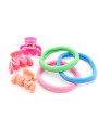 SET GOMITAS Y BROCHES MULTICOLOR