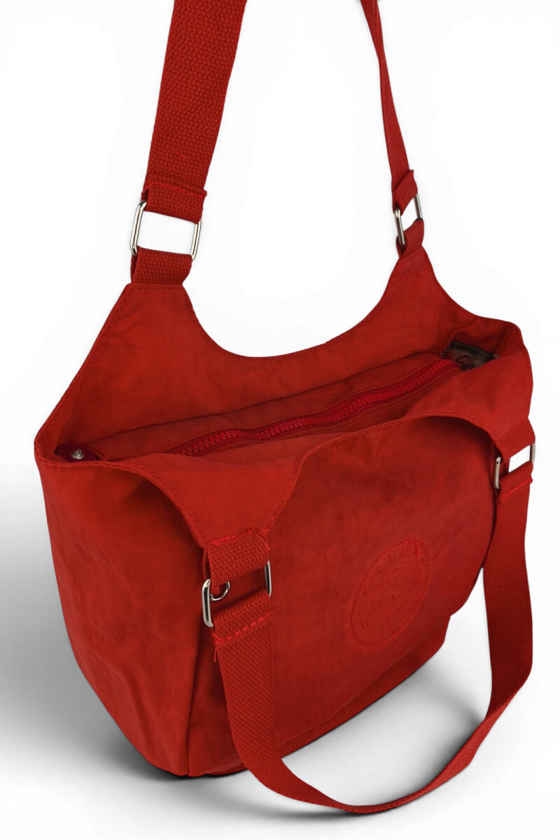 Bolso de Hombro en Tafeta Amasada Naranja
