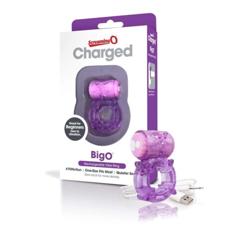 Anillo Vibrador Recargale Charged Big O Violeta