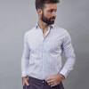 Camisa Luxury Blanco con rayas finas