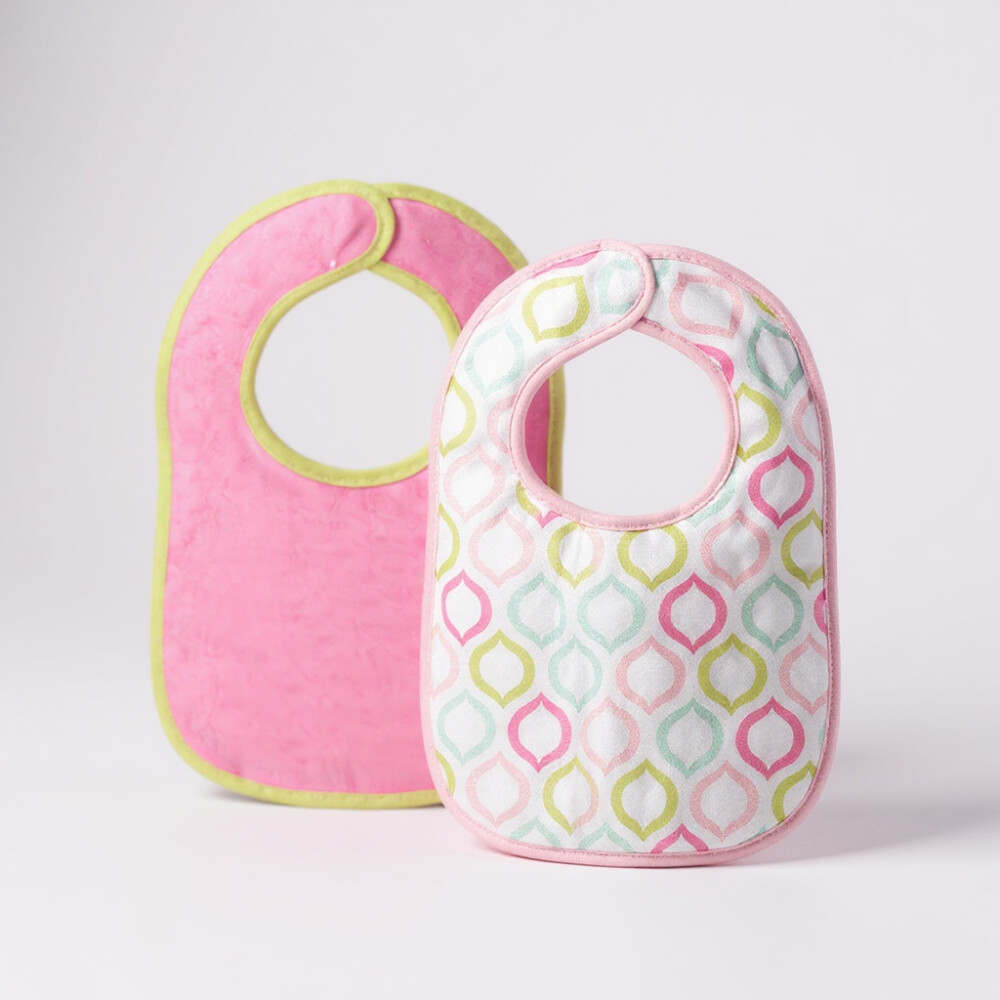 Set x7 baberos c velcro LORELLI rosado