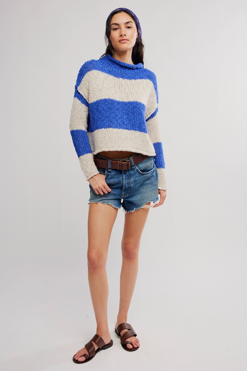 SWEATER OPAL RAYAS Azul
