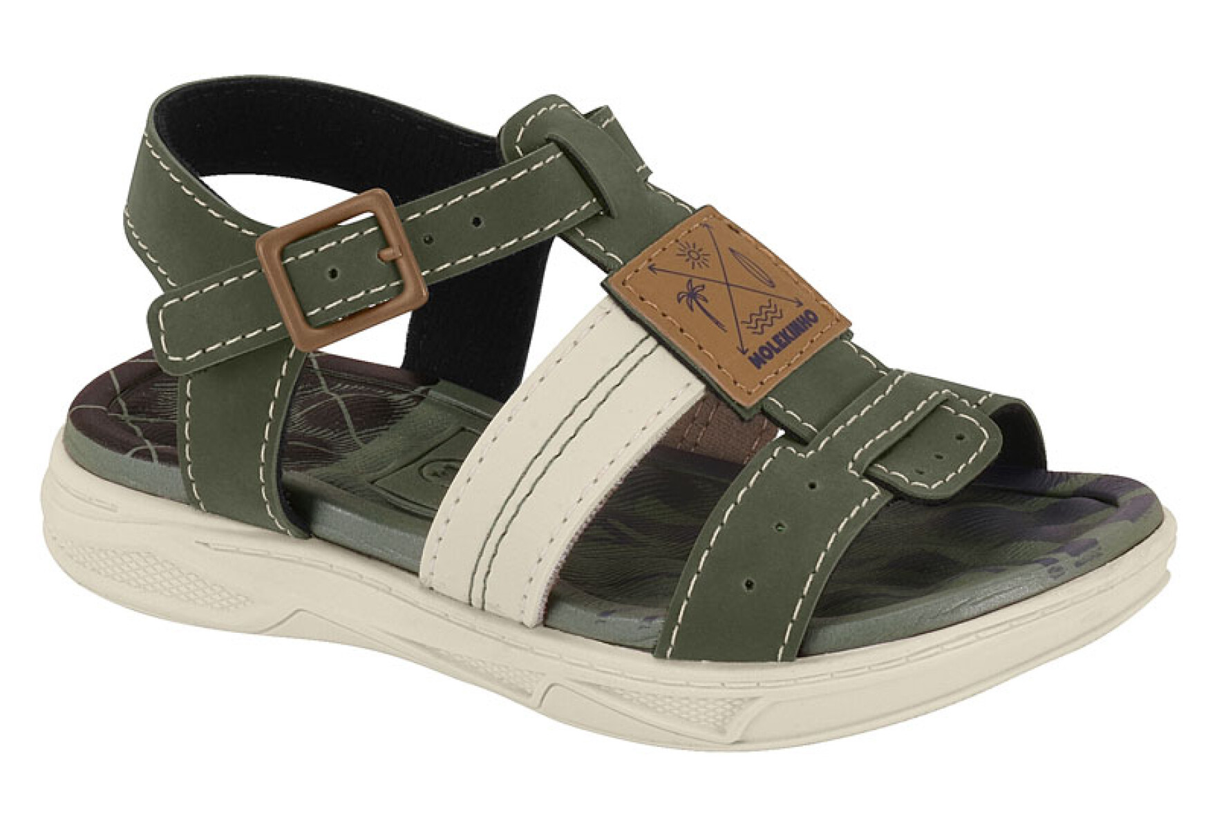 Sandalia Molekinho Niños 2140.750-29219 - Verde Oliva-blanco 