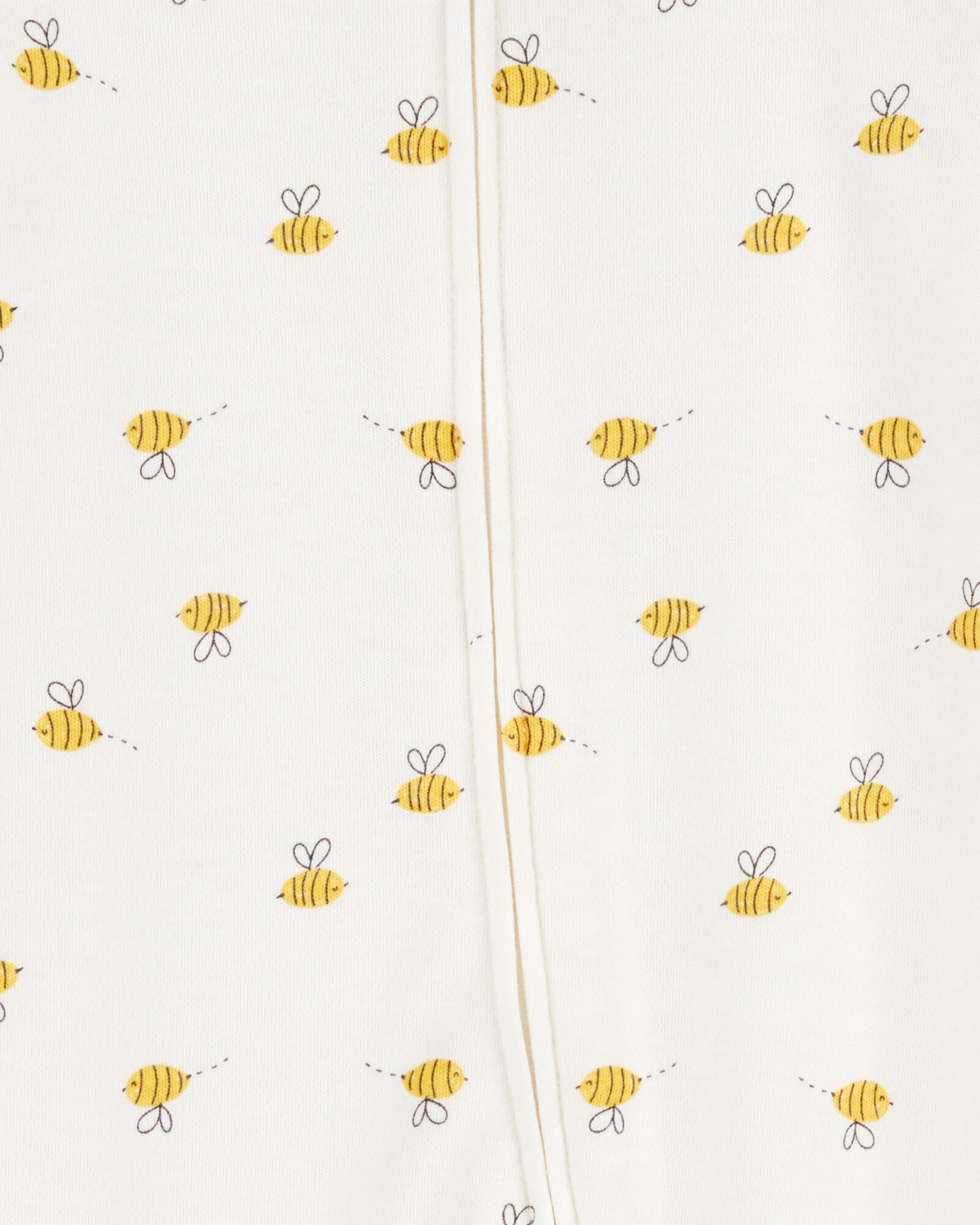 Pijama una pieza de algodón, con pie, diseño abejas Pijama una pieza de algodón, con pie, diseño abejas