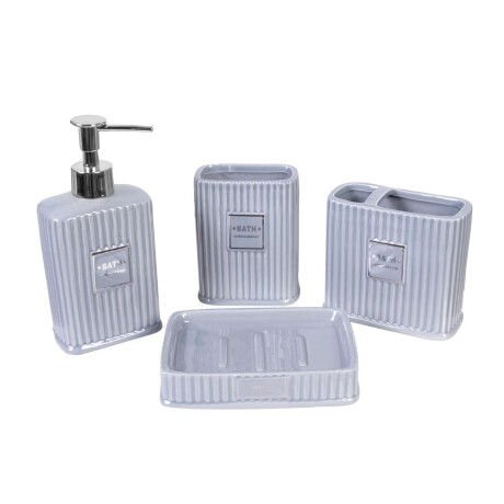 SET BAÑO CERAMICA GRIS A097