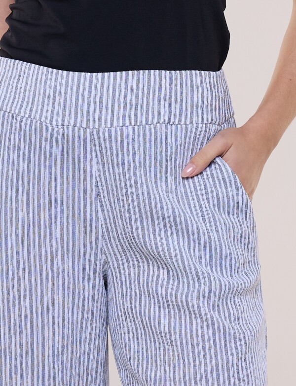 Pantalon Crop Lineas BLANCO/NEGRO