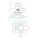 Mezcladora De Ducha Higienica Monocomando Cromo Aqualia GRIS