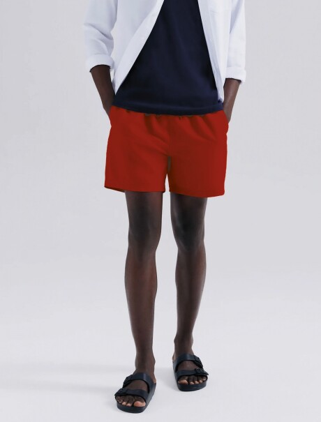 SHORT DE BAÑO CON SUSPENSOR ROJO