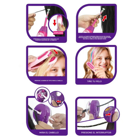Set Juego De Salón 3en1 Decoración Cabello Trenzador Jug025004