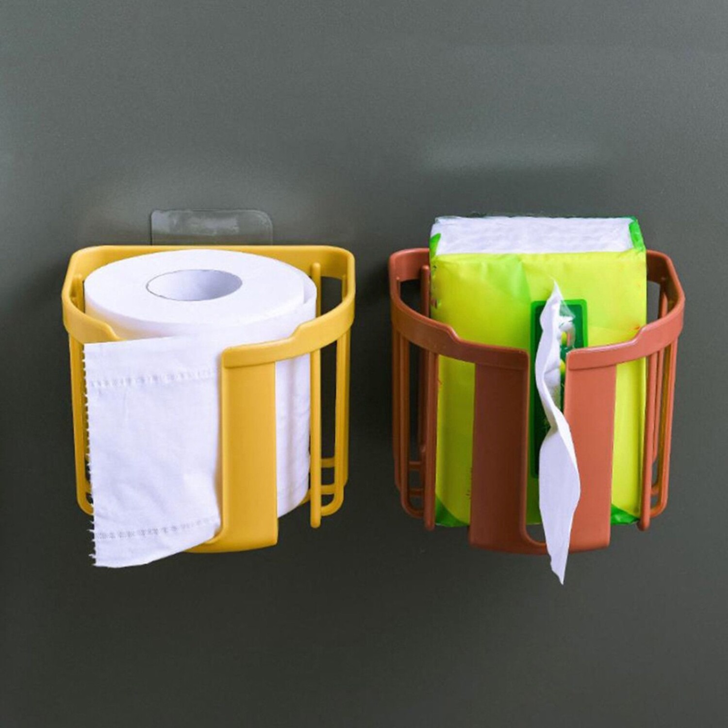 Porta papel de baño soporte de rollo papel higienico con pegamento acero  inox