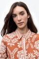 Camisa estampa Dalia lacre
