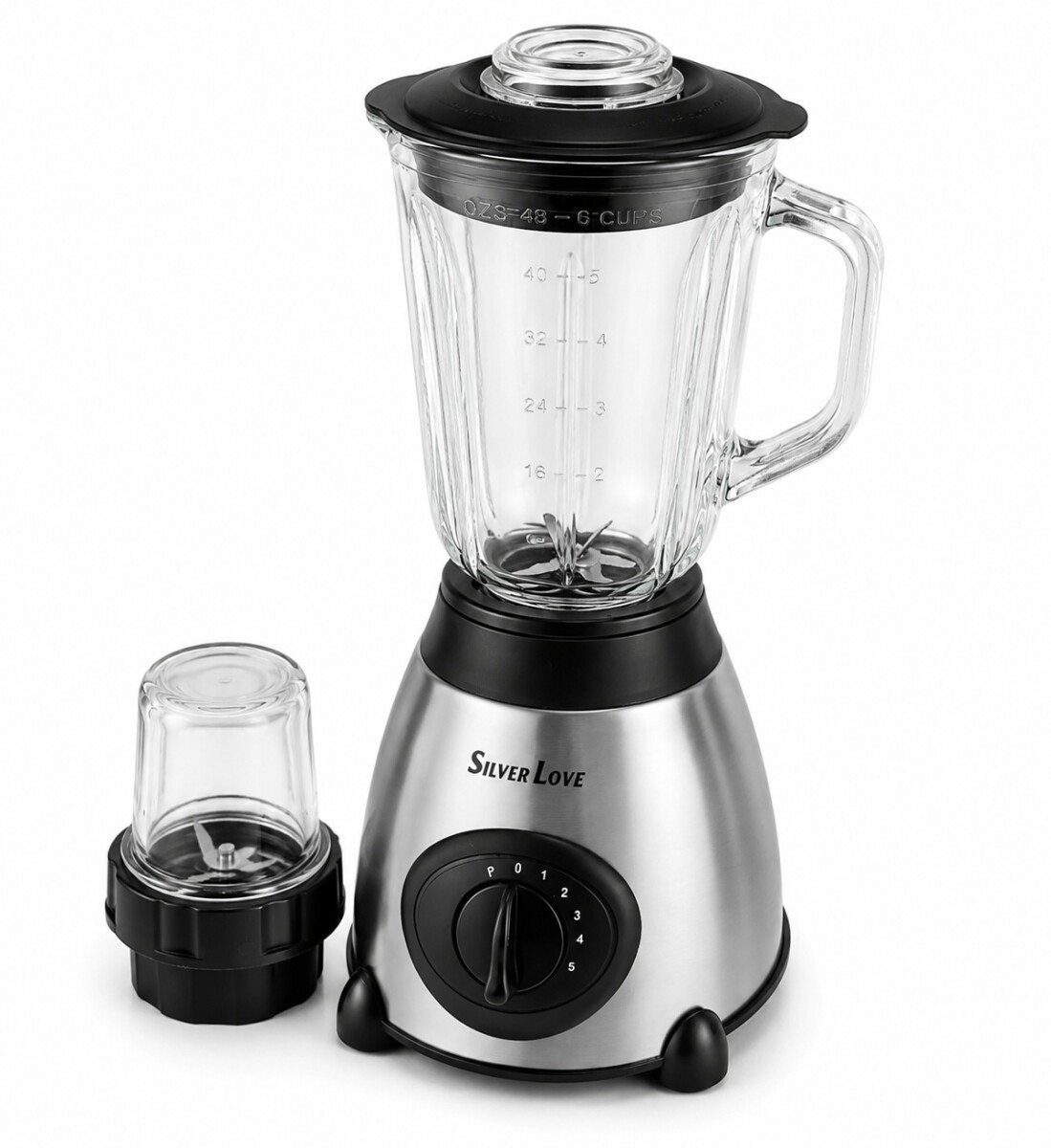 Licuadora Molinillo Vaso Vidrio 1.5l 2500w Silver L HTS - Plateado 