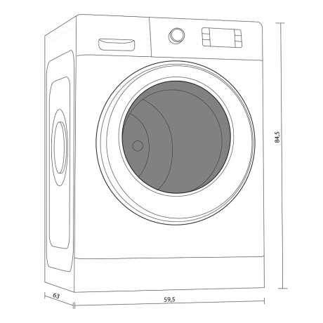 Lavarropas de Carga Frontal Whirlpool WLF902B25F 9 KG BLANCO