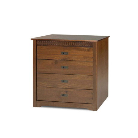 Comoda 4 Cajones Mdf-y-madera Marron Adaku — Divino