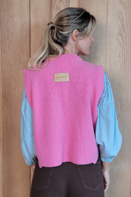 Chaleco Olivia Lambswool Rosa Chicle