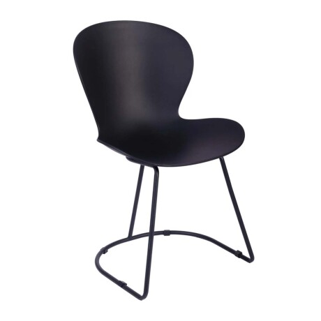 SILLA DE COMEDOR PP-Y-METAL NEGRO SOLEI