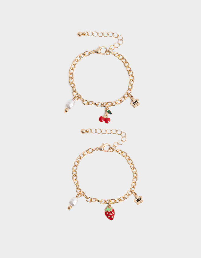 Pulseras Infantiles Multi dijes Dorado