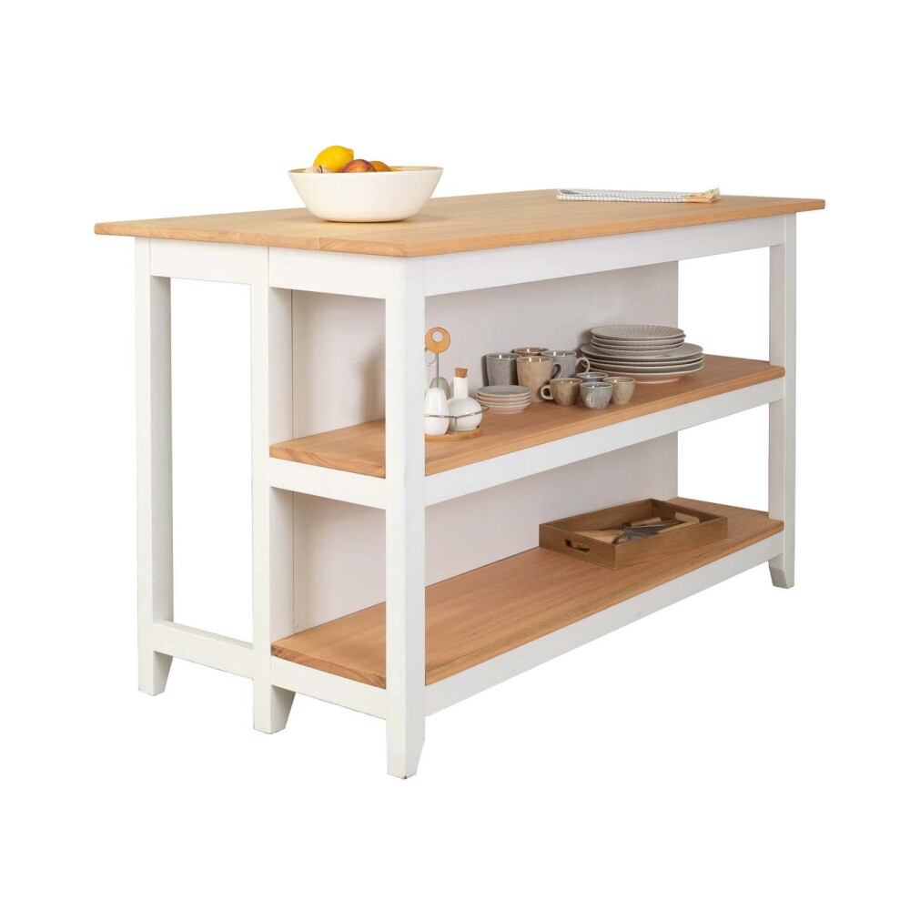 ISLA 120 CM MADERA BLANCO RAGUSA