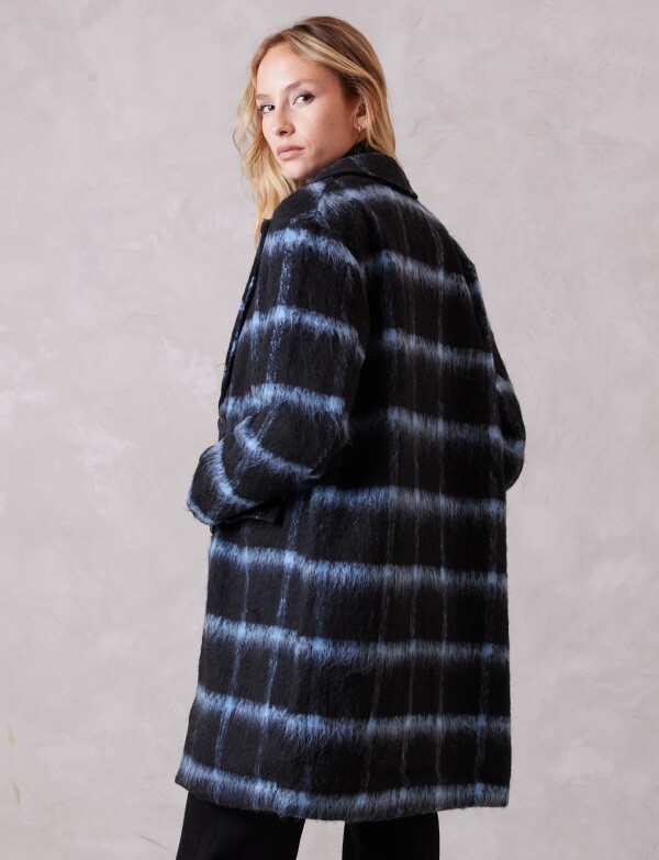 Tapado Mohair NEGRO/CELESTE