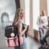 Pack x3 Mochila Kawaii Impermeable Usb Multuso Resistente Variante Color Rosa Negro